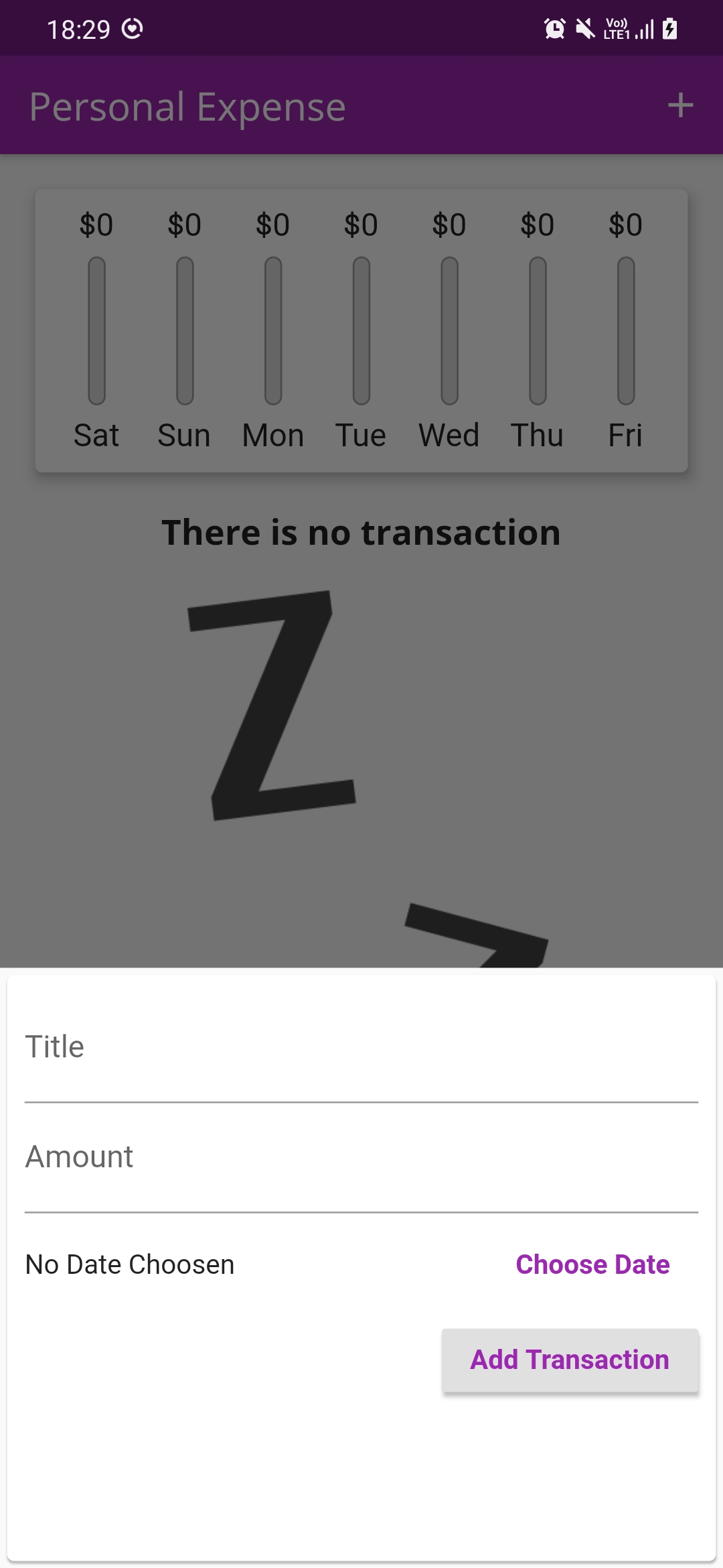 Add Transaction Bottom Sheet