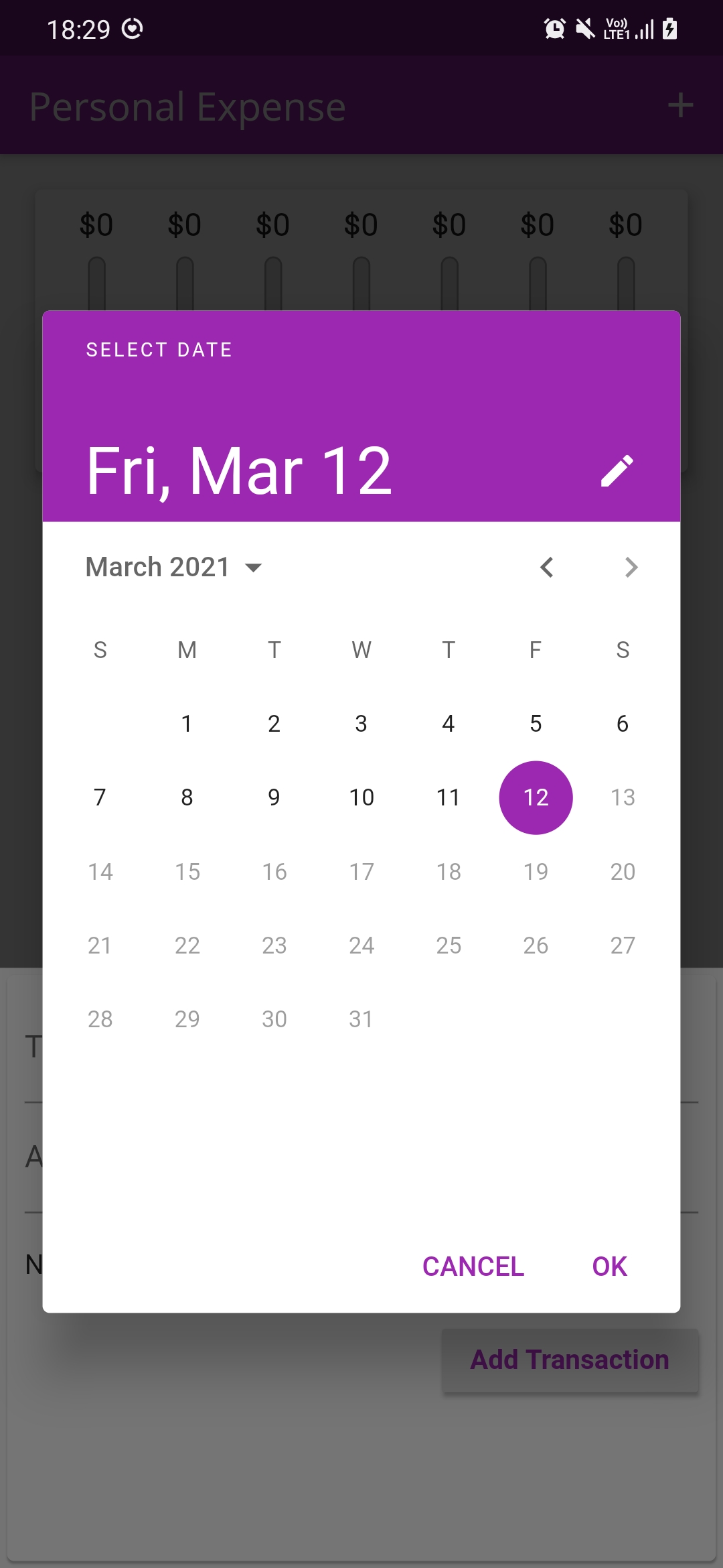Calendar Widget